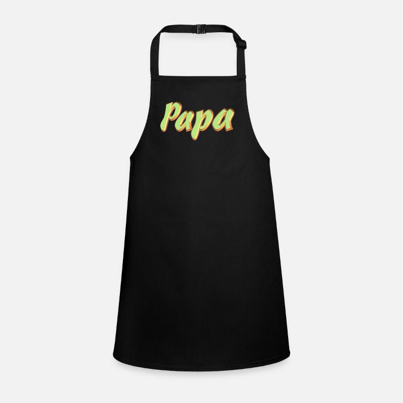 Pet Name Dad 3D Style - Children's Apron - black