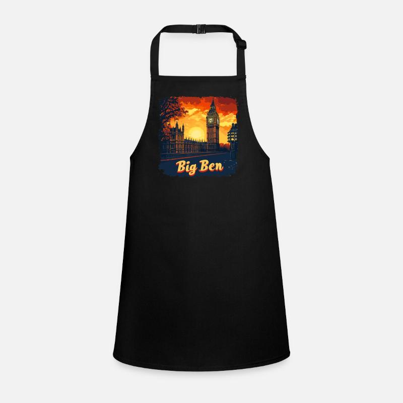 Panoramic view of Big Ben - Children's Apron - black