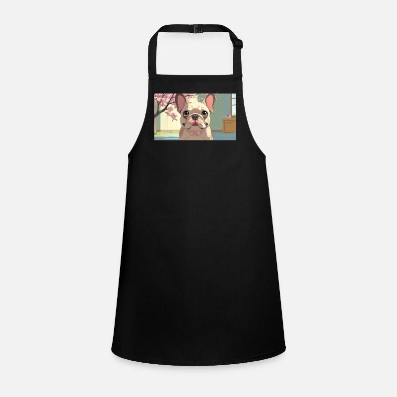 Cute Bulldog in Animated Style Children's Apron
