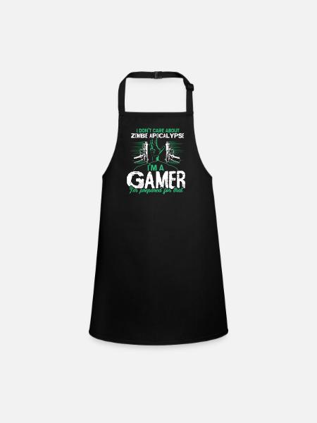 Zombie Apocalypse Virus Halloween - Children's Apron - black - Front