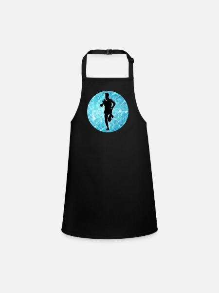 Deep Water Aqua jogging Pool Running Fitness - Tablier Enfant - noir - Devant