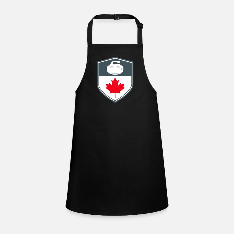 Équipe canadienne de curling Sports de glace d’hiver Canada Drapeau Tablier Enfant
