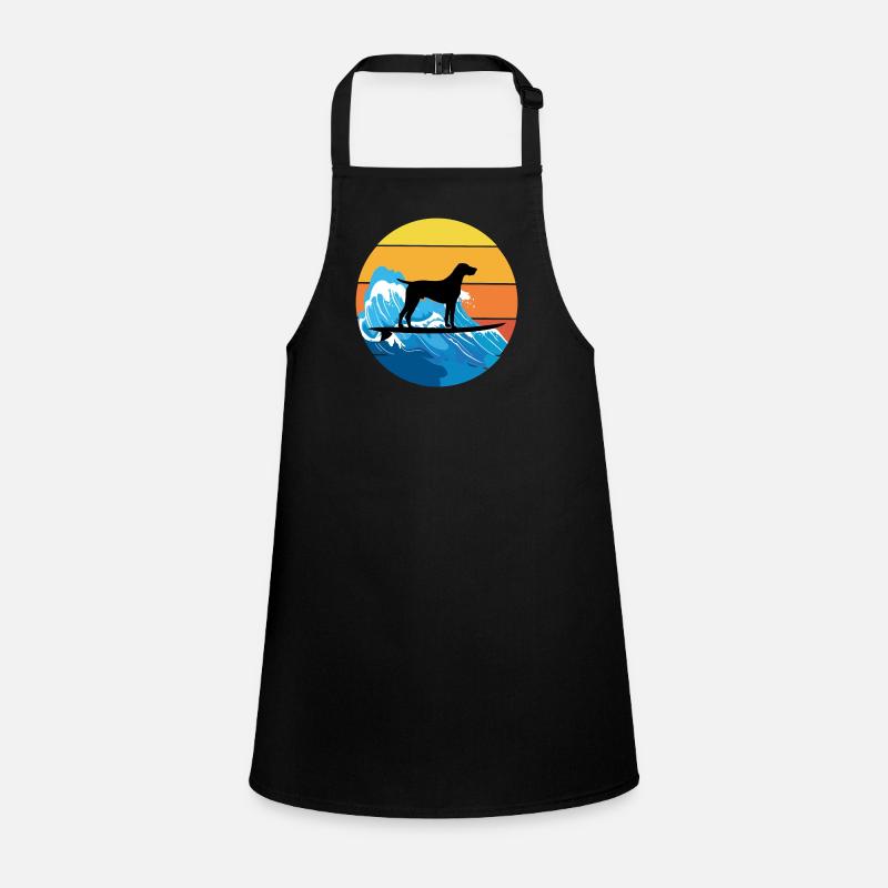 German Shorthaired Pointer Dog Surfing Sea Waves Children's Apron