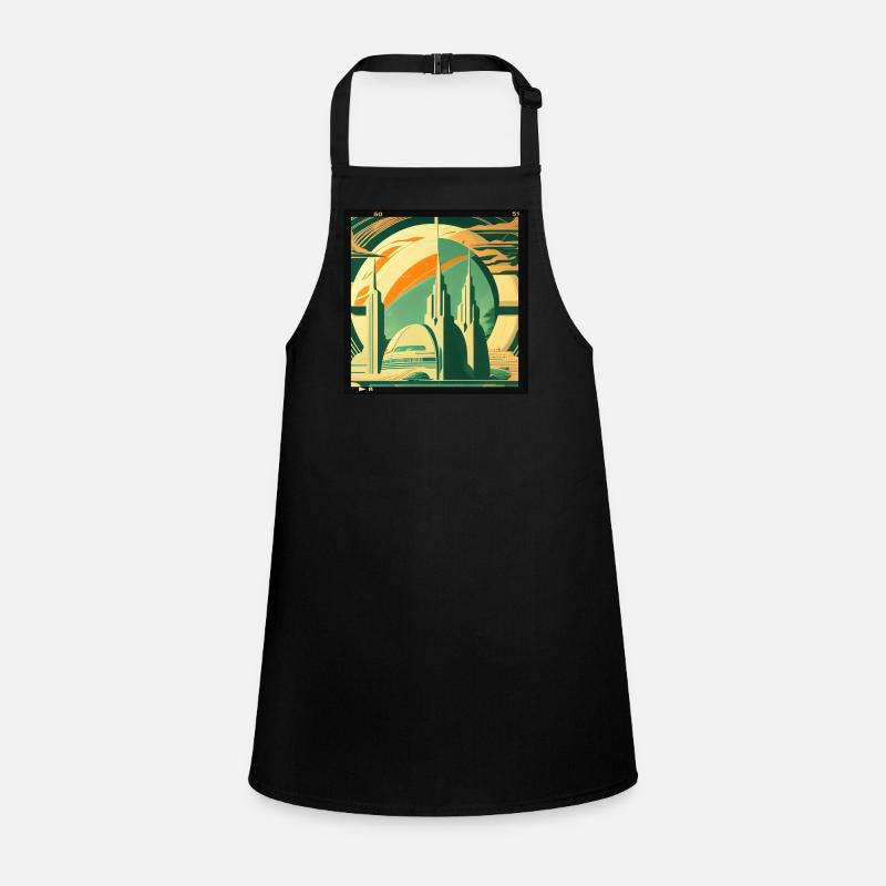 Space retrofuturism Children's Apron