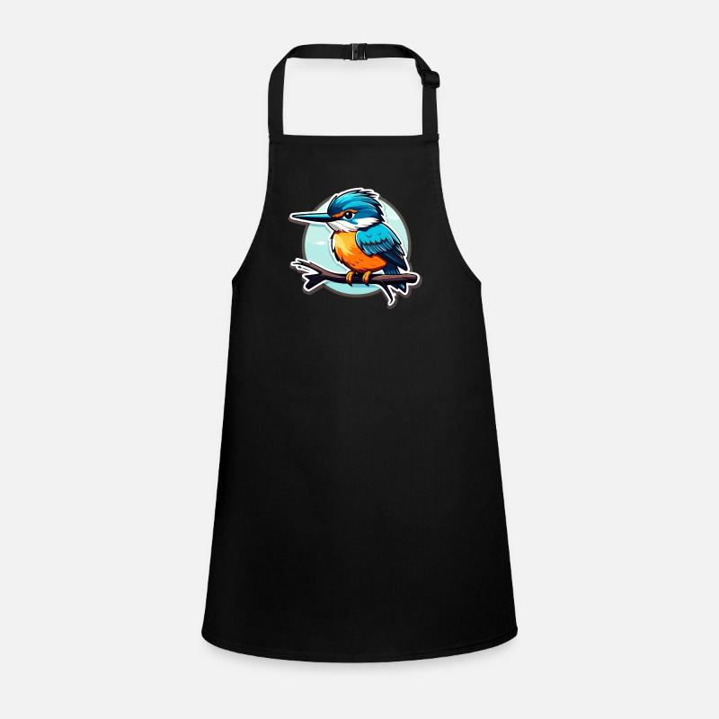 Kingfisher Bird Drawing Children's Apron