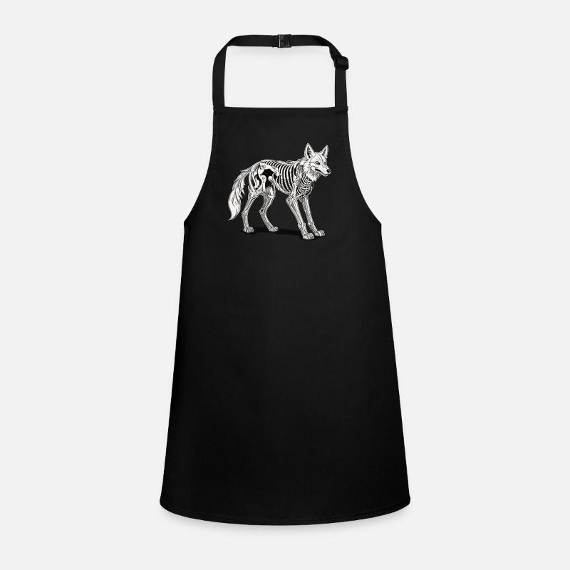 Wolf Skelett Illustration Schürze für Kinder