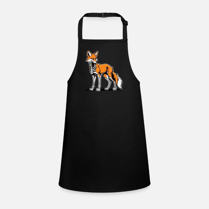 Fox Skeleton Illustration Children's Apron