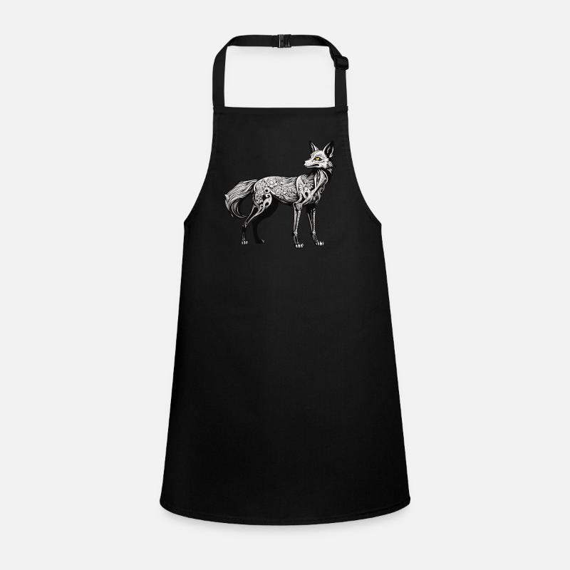 Fox Skeleton Illustration Children's Apron