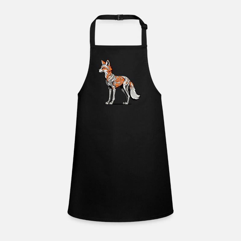 Fox Skeleton Illustration Children's Apron