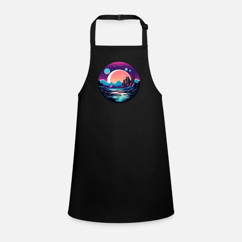 Moon Landscape Illustration Children's Apron