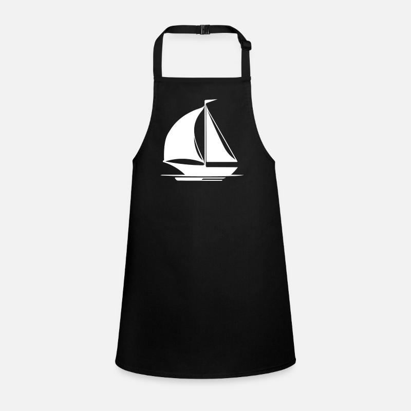 Sailing ship with mast, sails and flag Children's Apron