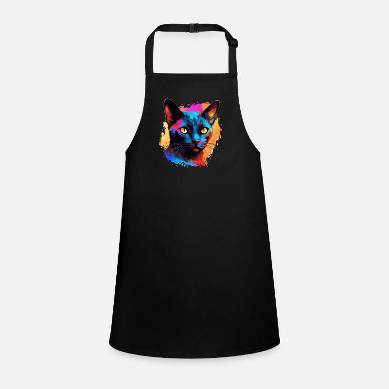 Éclaboussures colorées de peinture de chat birman Tablier Enfant