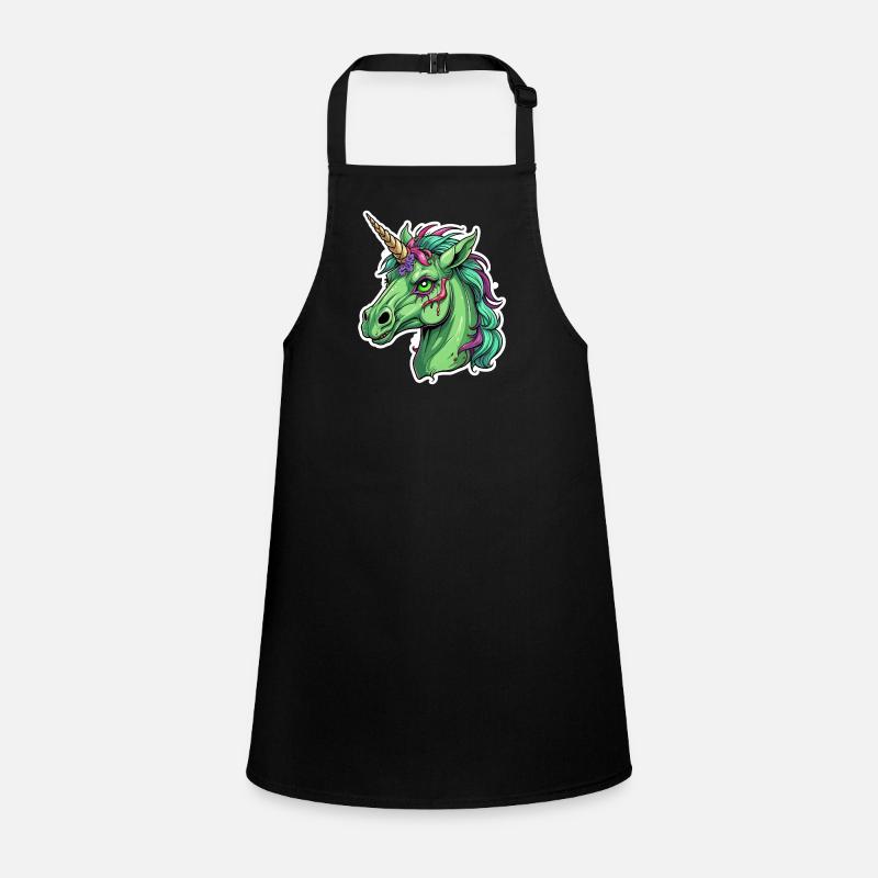 Illustration de licorne zombie Tablier Enfant