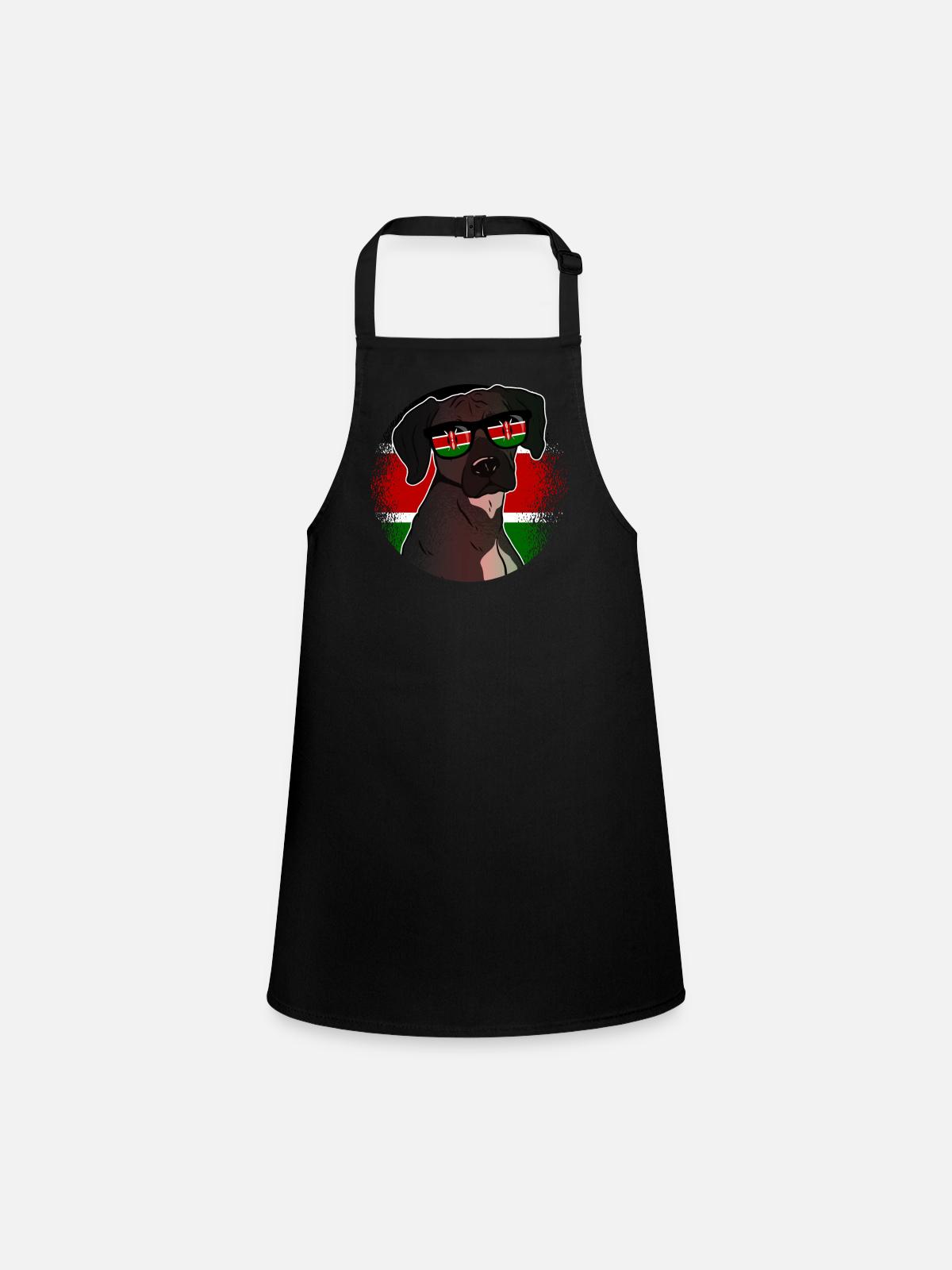 Kenya - Children's Apron - black - Front