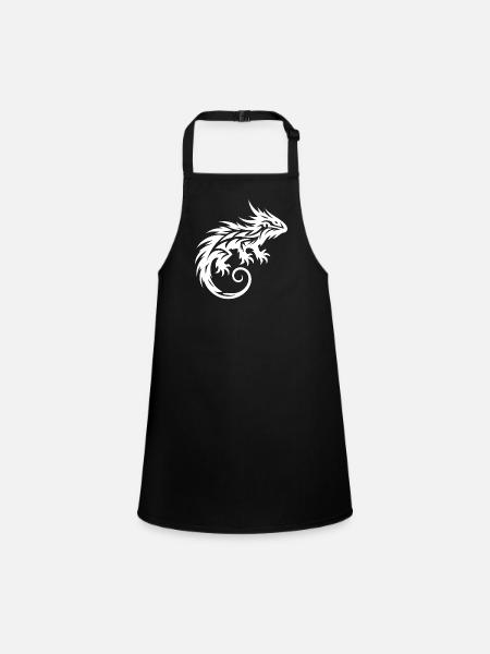 Shaggy Barbu Dragon Tribal Dragon Tattoo - Tablier Enfant - noir - Devant