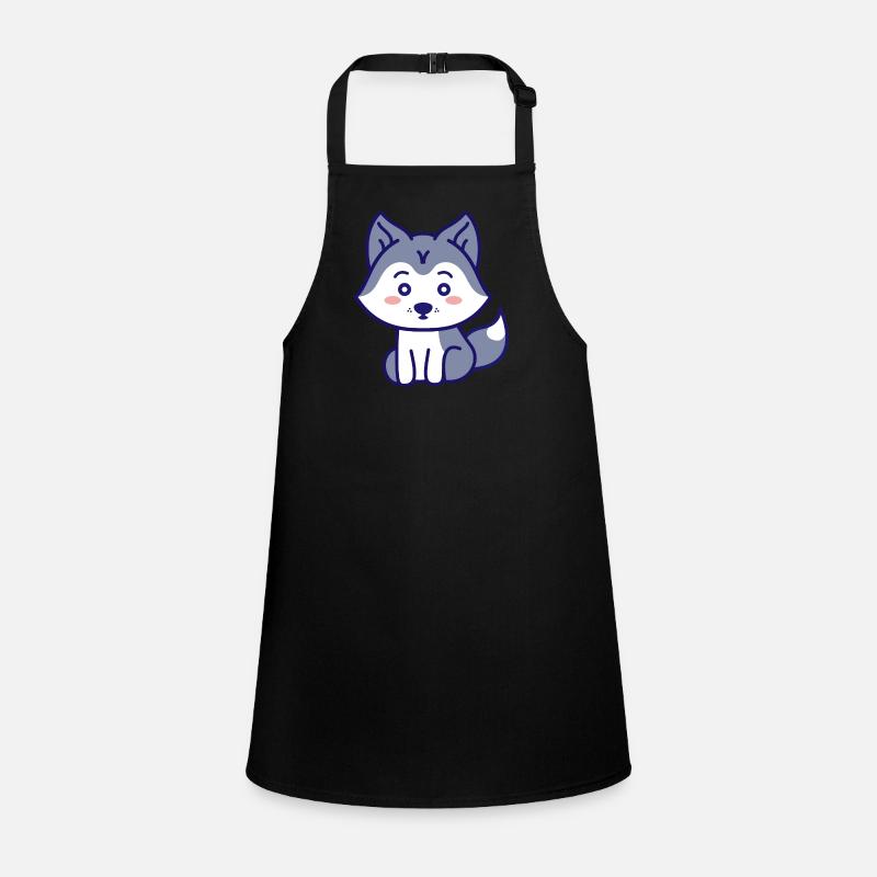 Wolf - Children's Apron - black