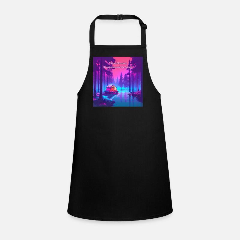 Daydreaming in the moonlight while camping Children's Apron