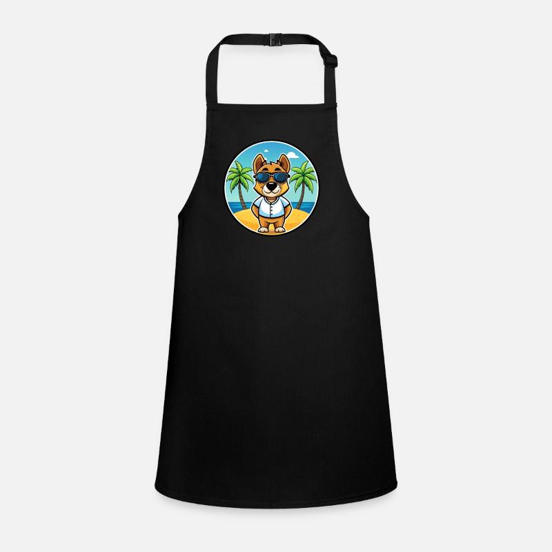 Sporting Lucas Terrier Hunderasse Cartoon Beach Schürze für Kinder