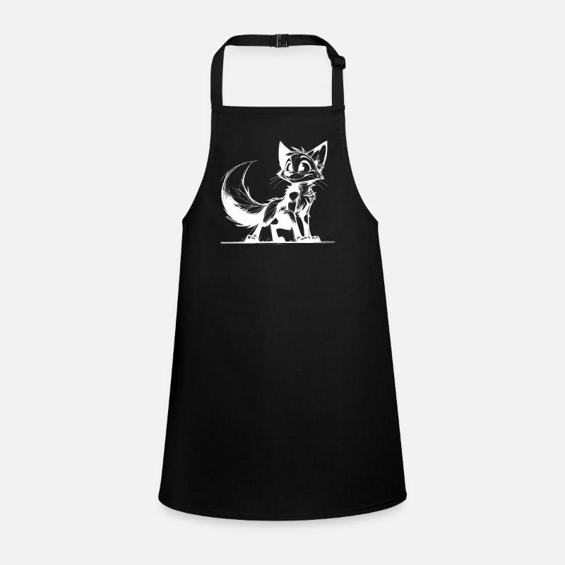 Sympathetic Clever Fox Stroke Drawing Children's Apron
