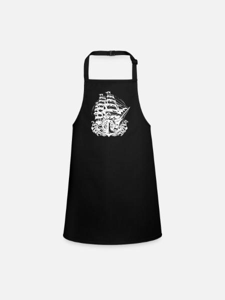 Voilier avec voiles fixes Anchor Volant - Tablier Enfant - noir - Devant