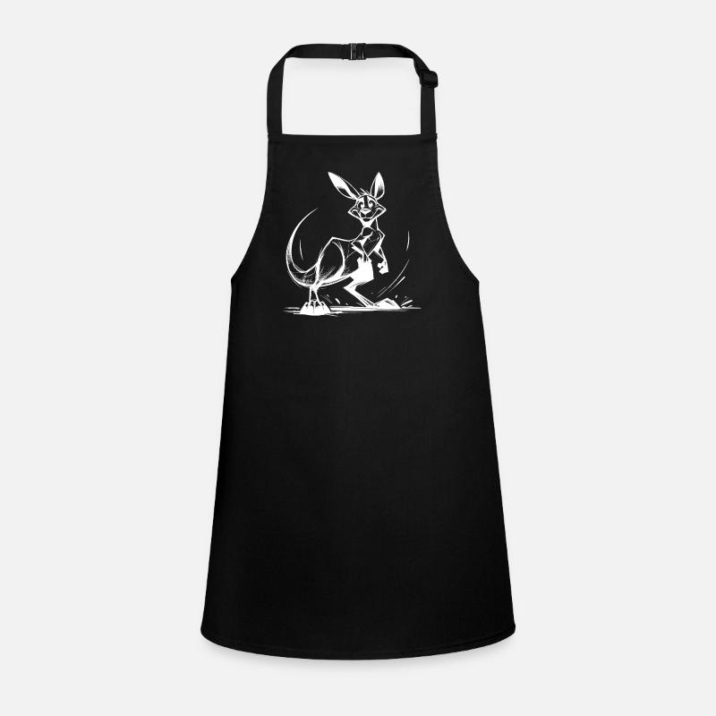 Australian Kangaroo Pencil Drawing Children's Apron