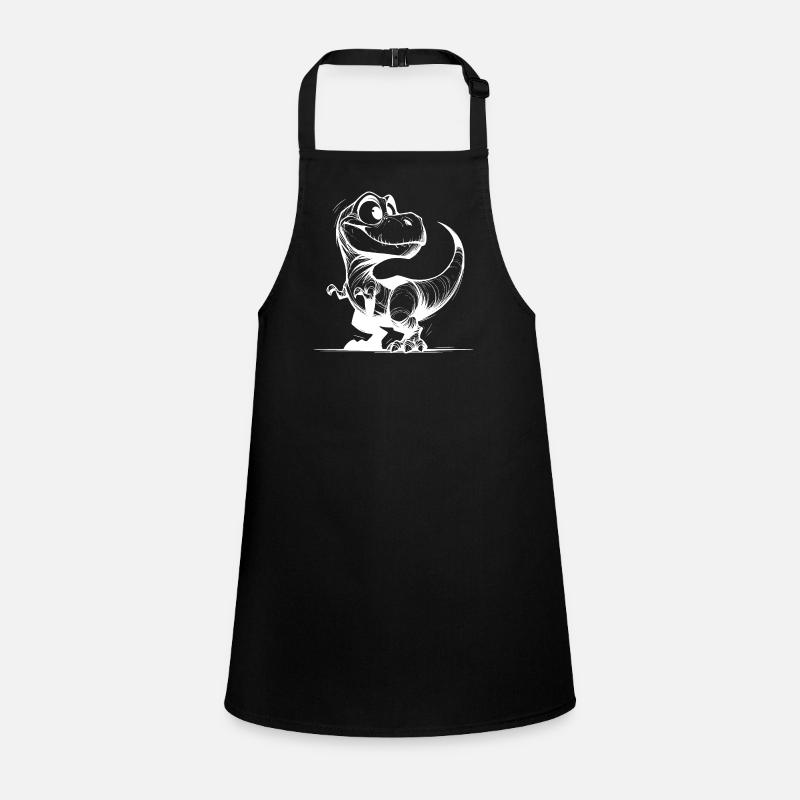 Friendly Smiling T-Rex Dino Drawing Children's Apron
