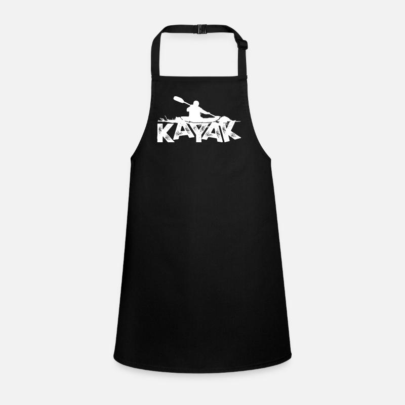 Kayak Silhouette Adventure on Bold Text Children's Apron