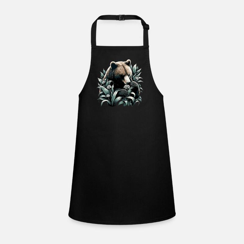 Bear Eats Wild Garlic Gift Children's Apron
