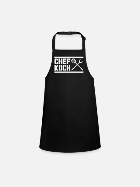 chef_koch - Tablier Enfant - noir - Devant
