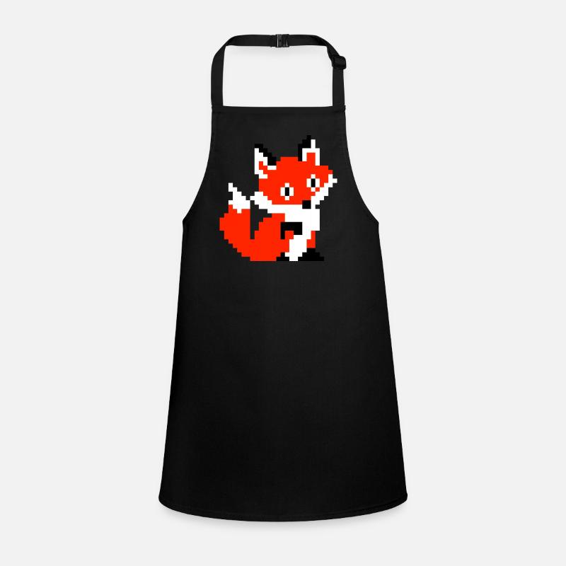 Fuchs Fox Pfote Pixel Retro Design Shirt Geschenk Schürze für Kinder
