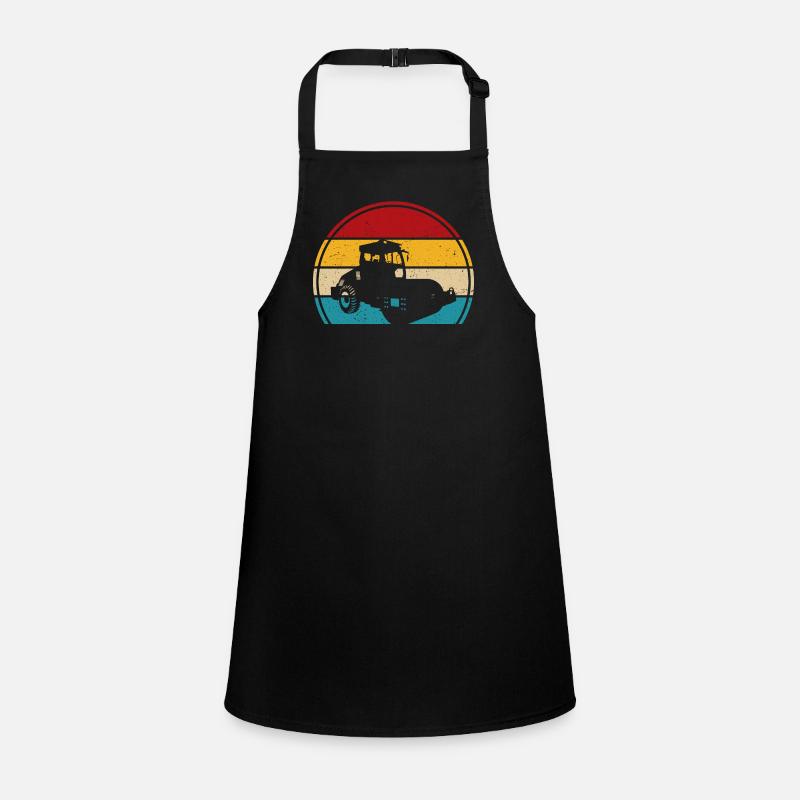 Roller retro t-shirt road roller Children's Apron