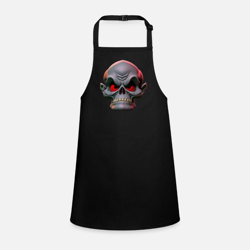 grumpy skull Children's Apron