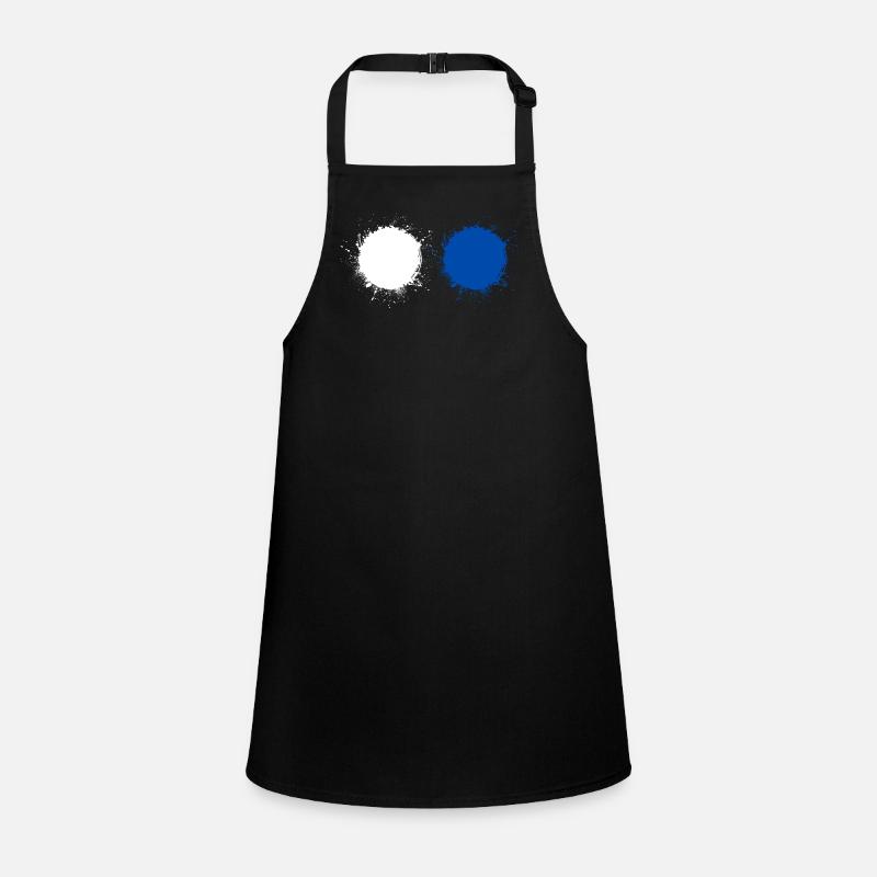 White Blue Children's Apron