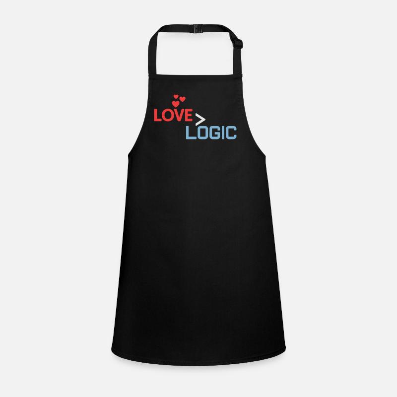Love Greater Than Logic Design Children's Apron