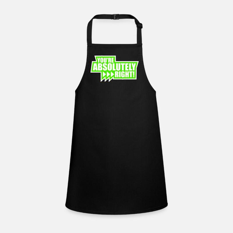 You're Absolutely Right Funny Sarcastic AI Logo Children's Apron
