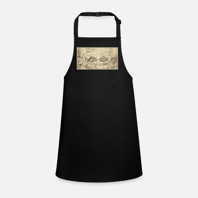 Fish talk in the pond Children's Apron