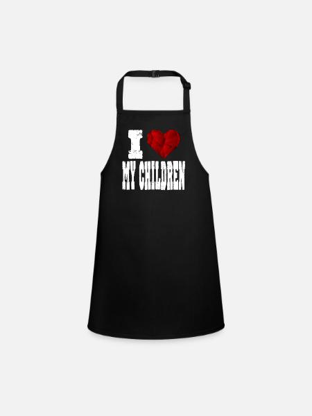 i love my children - Children's Apron - black - Front