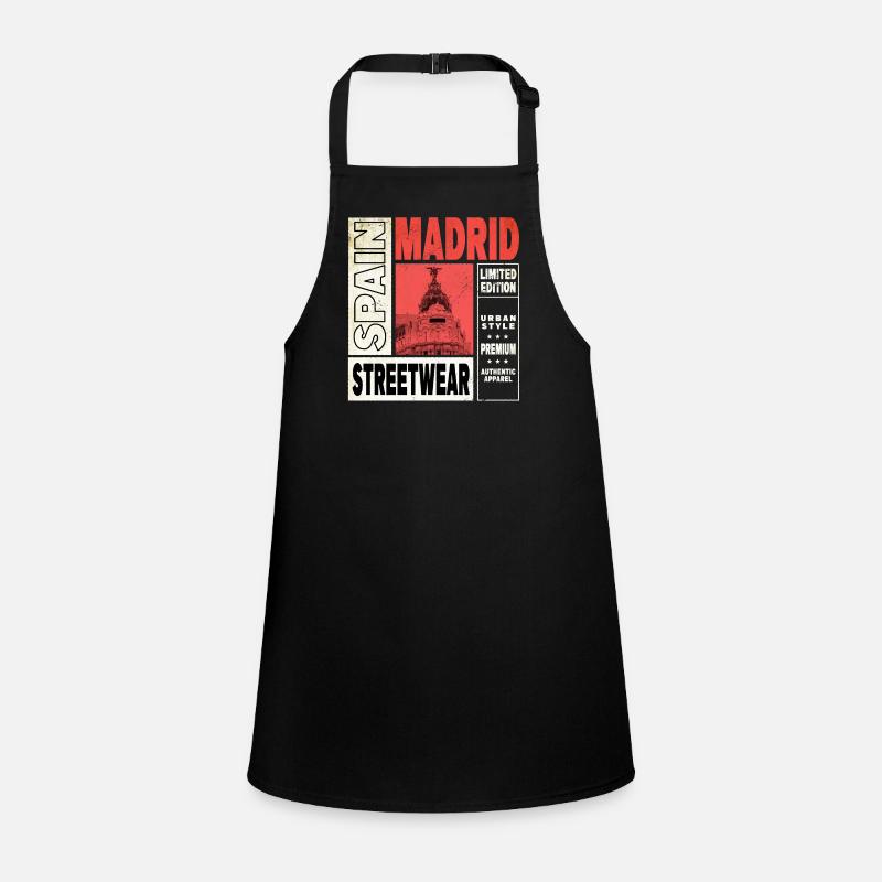 Madrid Espagne City Skyline Maison de vacances Love Tablier Enfant