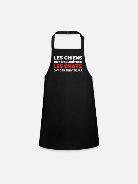 Chats et Chiens: Maîtres et Serviteurs - Tablier Enfant - noir - Devant