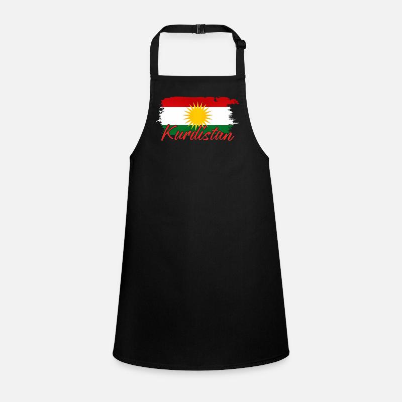 Drapeau kurde avec les Kurdes du Kurdistan Tablier Enfant