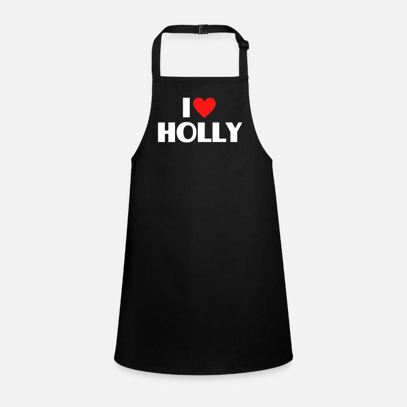 Ich liebe Holly rotes Herz Retro Statement  Schürze für Kinder