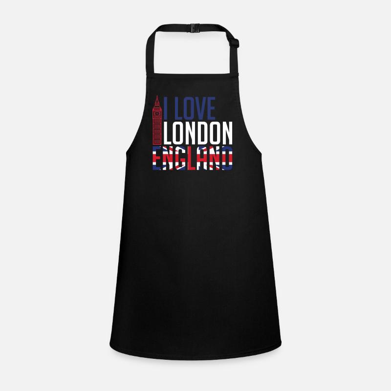 J'aime Londres Angleterre - Tablier Enfant - noir
