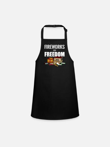 Freedom Fireworks - Children's Apron - black - Front