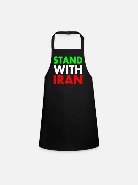 Stand with iran - Children's Apron - black - Front