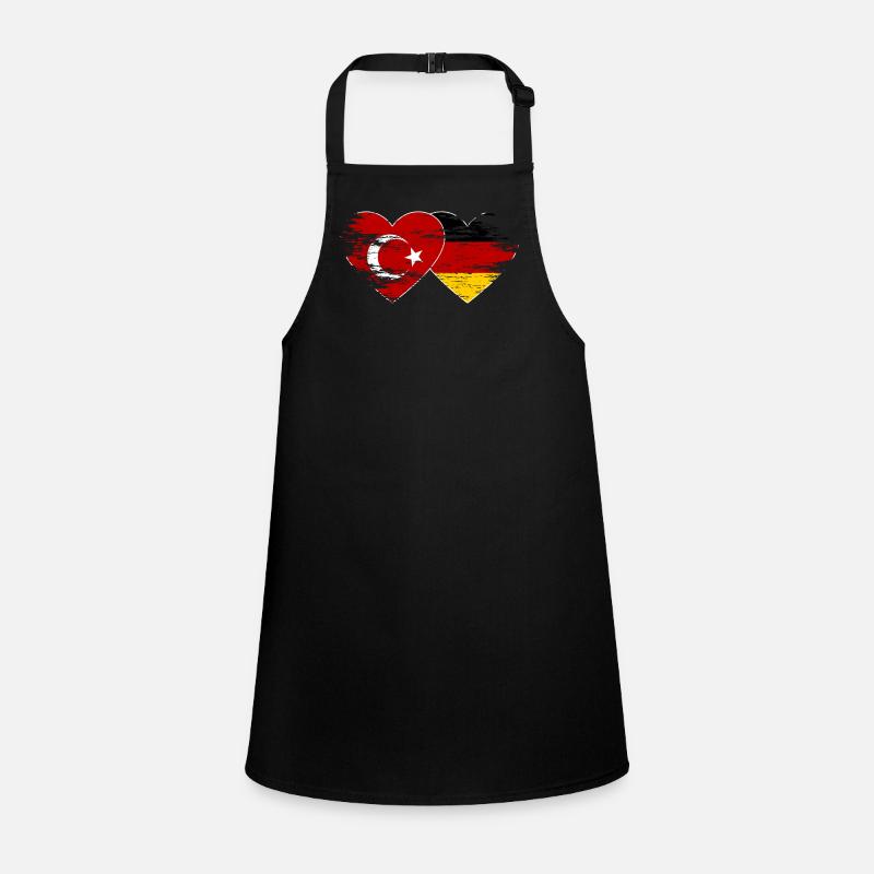 Turkey Germany Flag used heart Children's Apron