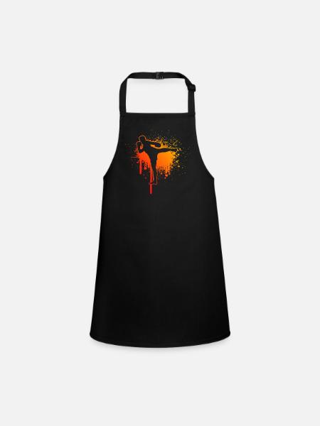 Thai Boxing Thai Boxer Muay Thai Thai Boxing - Children's Apron - black - Front