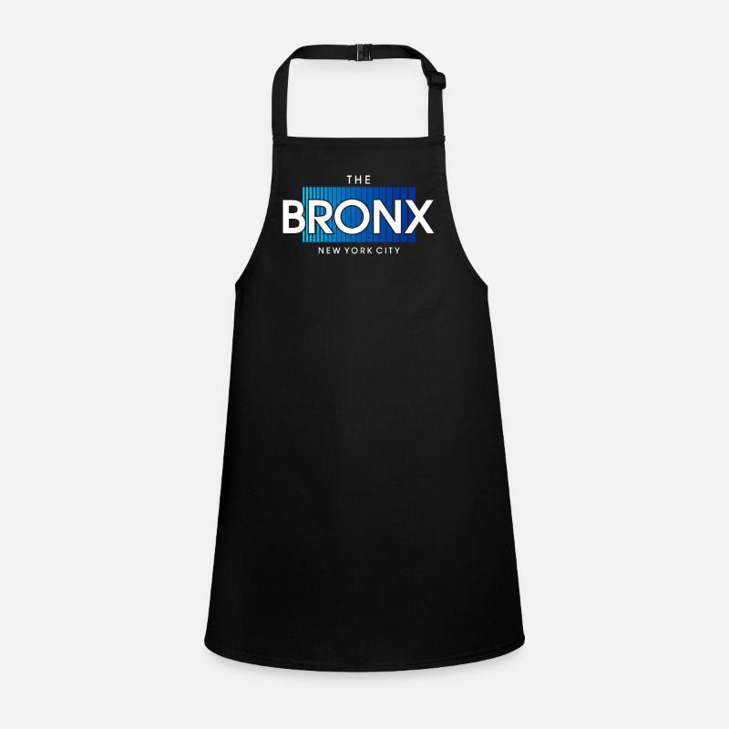 Bronx Skyline Text in Blue Gradient Children's Apron