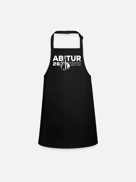 Abitur 2026 - J’ai dû étudier longtemps - Tablier Enfant - noir - Devant