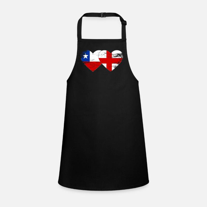 Chile England flag heart Children's Apron