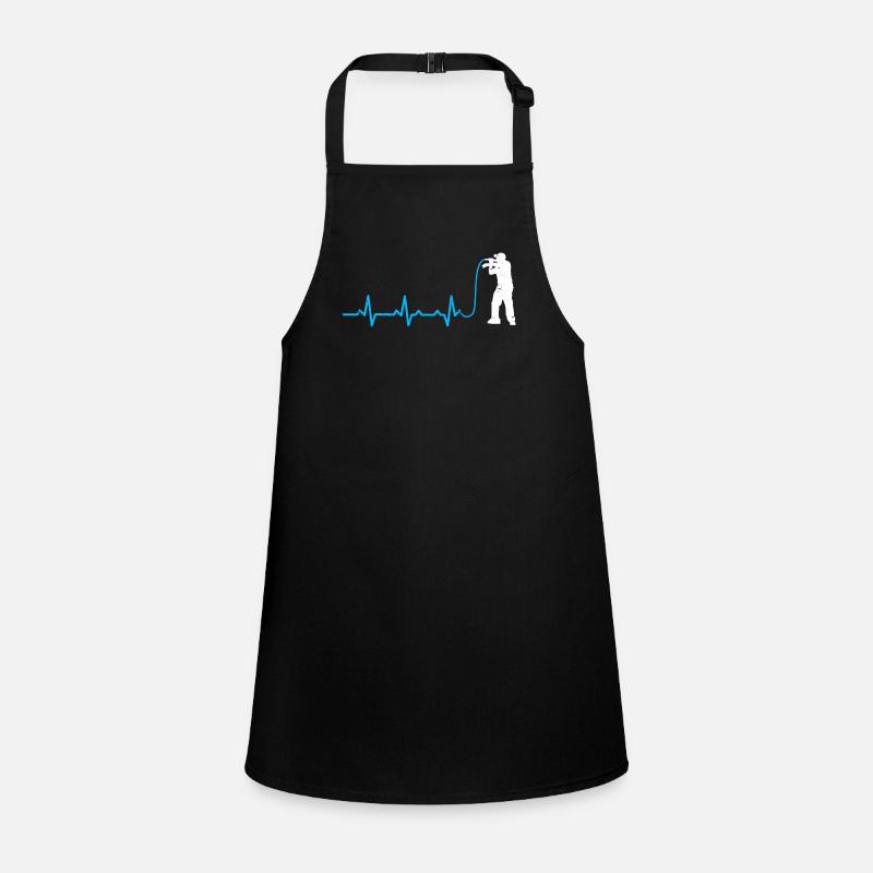 rap rythme cardiaque cadeau micro rythme cardiaque MC - Tablier Enfant - noir